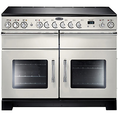 Rangemaster Excel 110 Electric Ceramic Range Cooker Ivory/White Trim